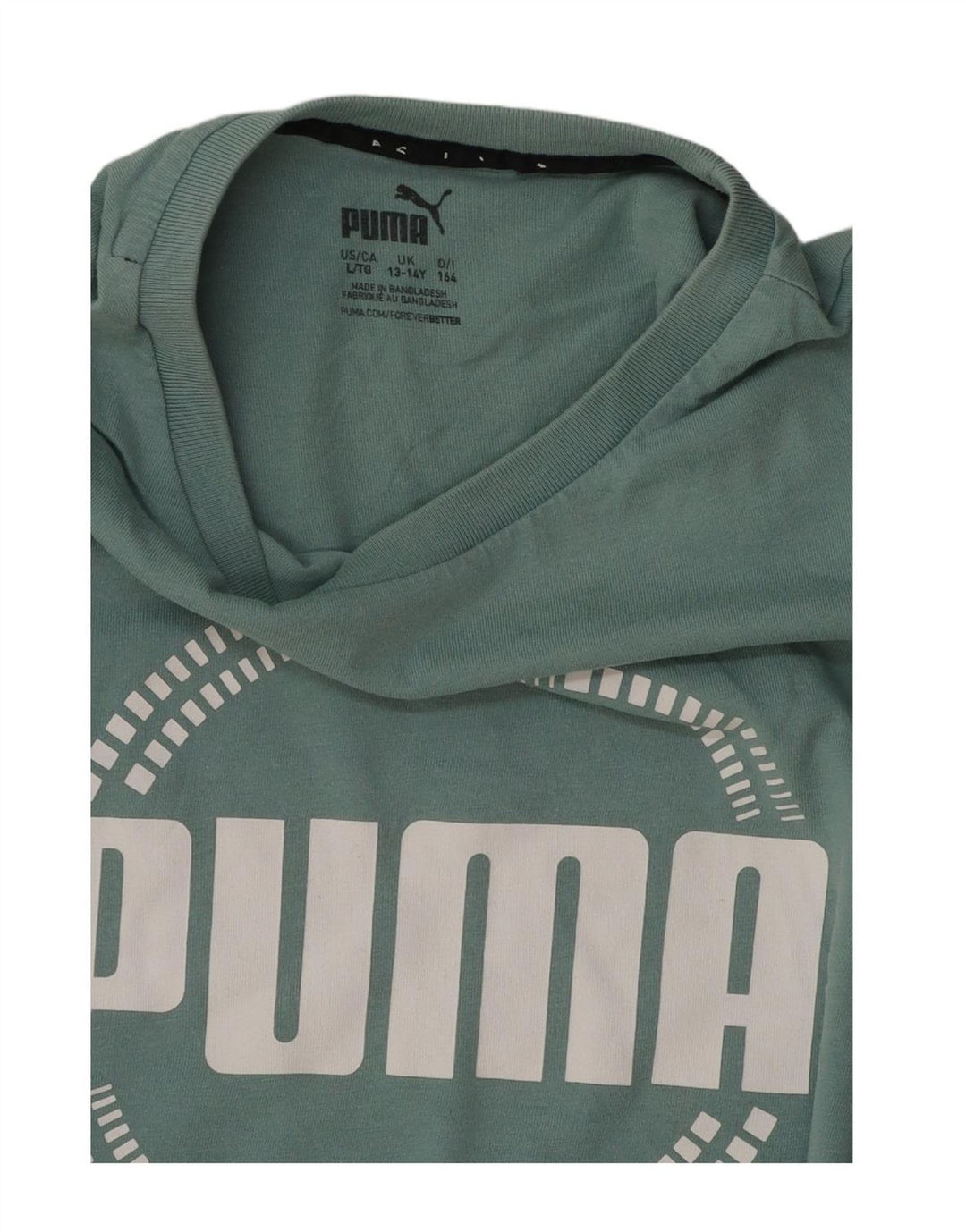 PUMA Boys Graphic T-Shirt Top 13-14 Years Green
