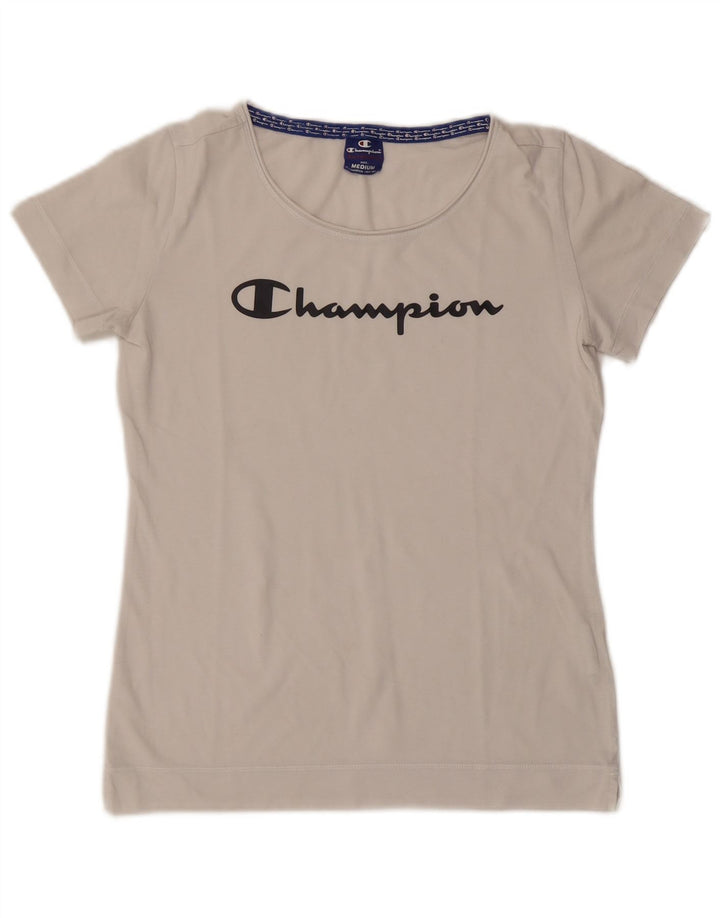 Tricou grafic Champion pentru femei Top UK 12 Medium Off White Bumbac