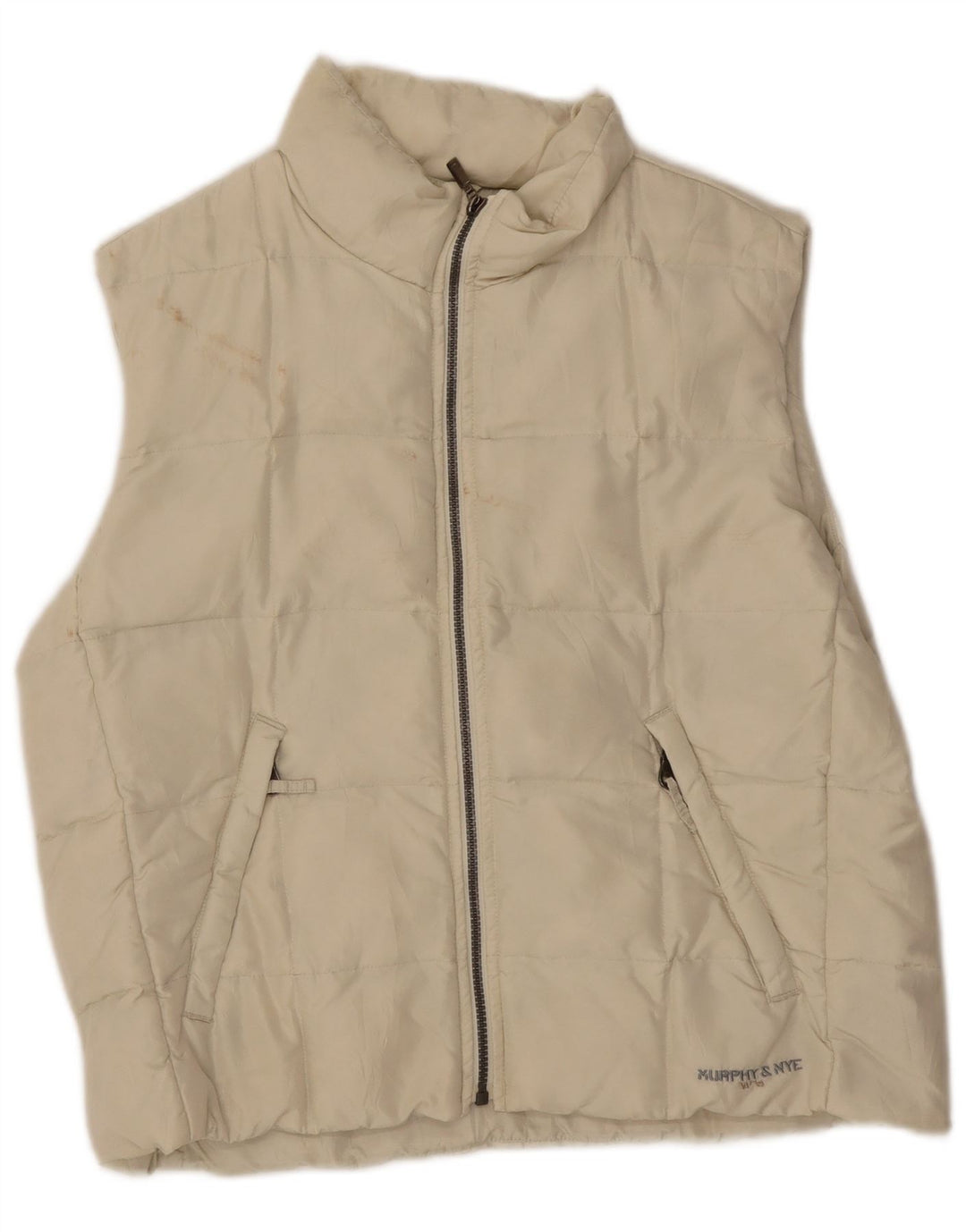 MURPHY & NYE Gilet căptușit pentru femei UK 14 Medium Off White Poliamidă