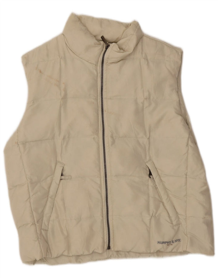 MURPHY & NYE Gilet căptușit pentru femei UK 14 Medium Off White Poliamidă