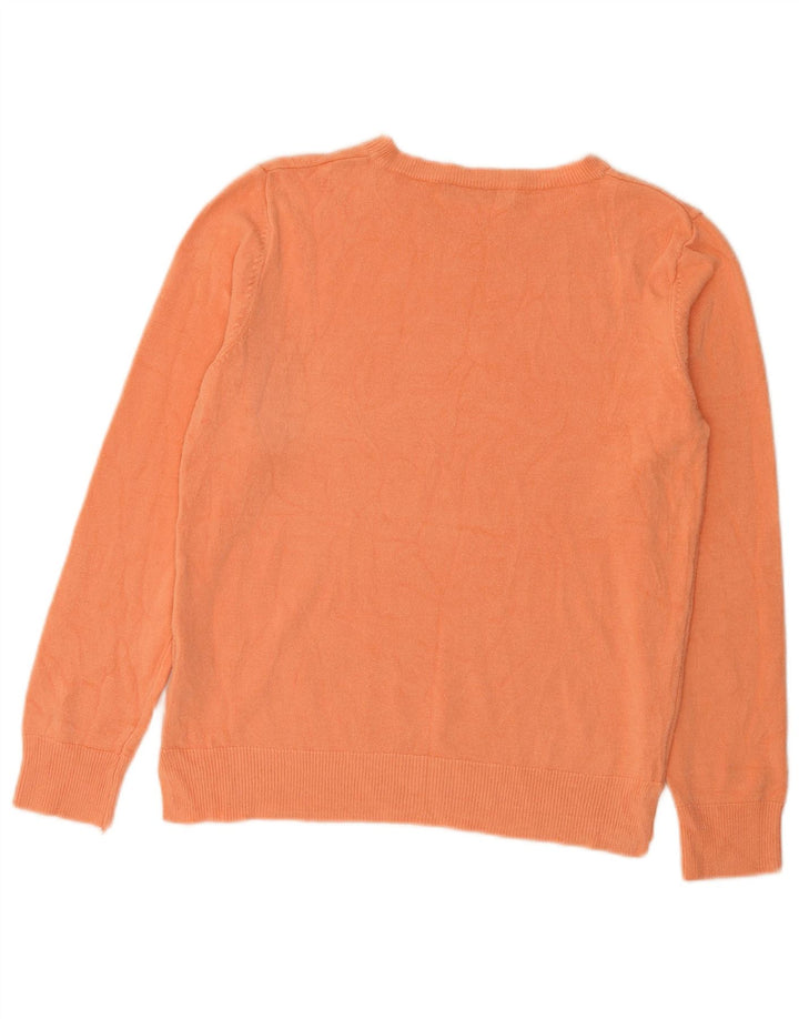 Pulover pentru femei Marks & Spencer cu decolteu triplu UK 12 portocaliu mediu acrilic