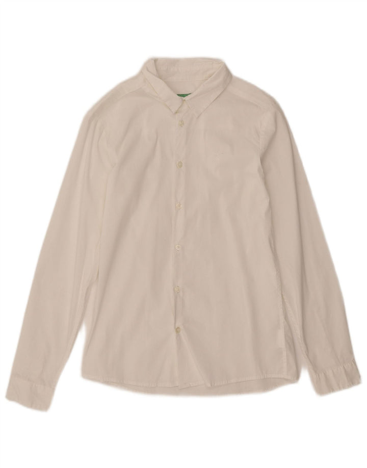Cămașă United Colors of Benetton Băieți 10-11 Ani XL Bumbac Alb