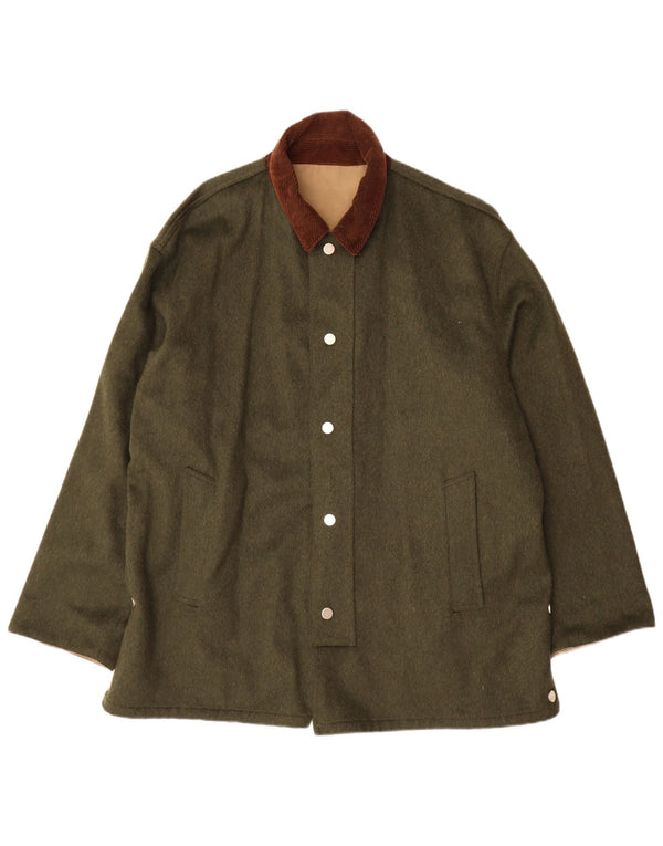 Pardesiu reversibil pentru bărbați Aquascutum UK 42 XL verde