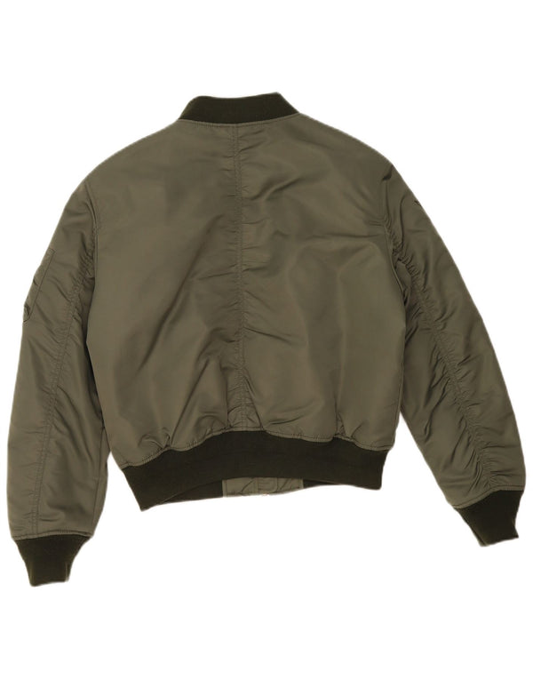 Jachetă de zbor supradimensionată pentru femei Superdry MA-1 UK 10 Small Khaki Colorblock