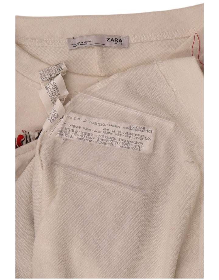 Pulover supradimensionat pentru femei ZARA UK 14 Medium White Colorblock