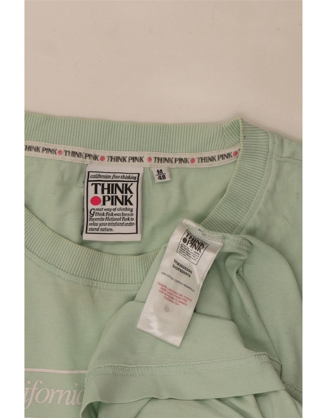 Tricou grafic pentru bărbați Think Pink Top IT 48 Medium Turcoaz Bumbac