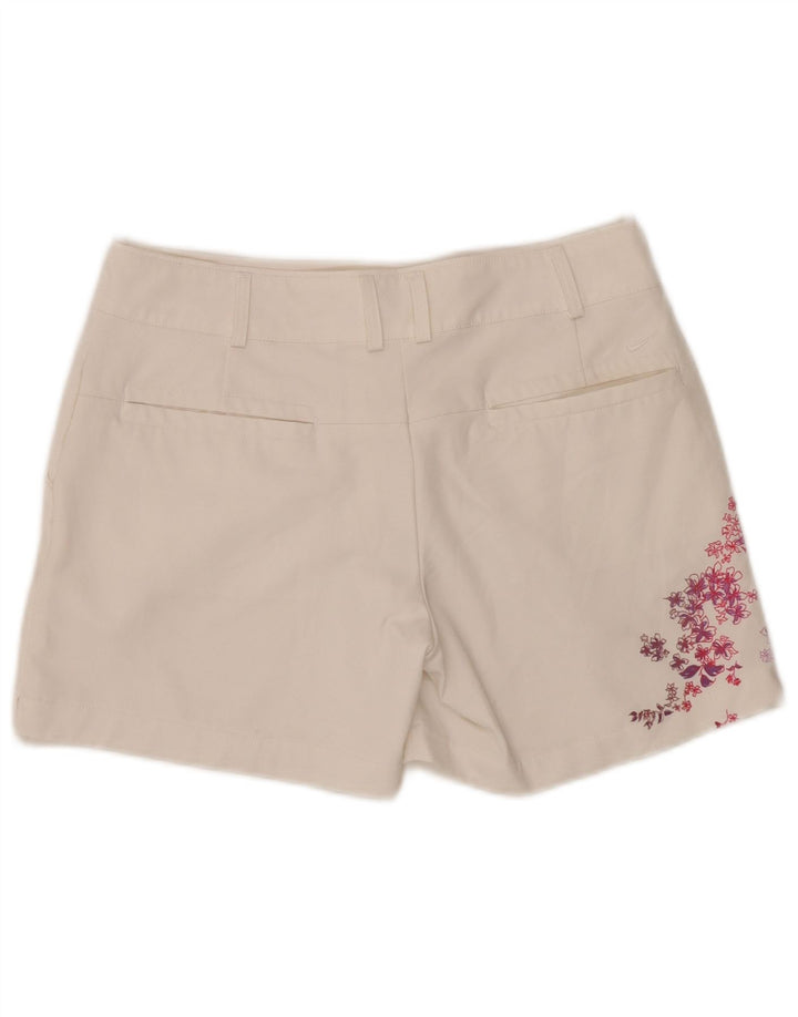 Pantaloni scurți Nike Golf Graphic Chino pentru femei, mici W28, poliester floral alb