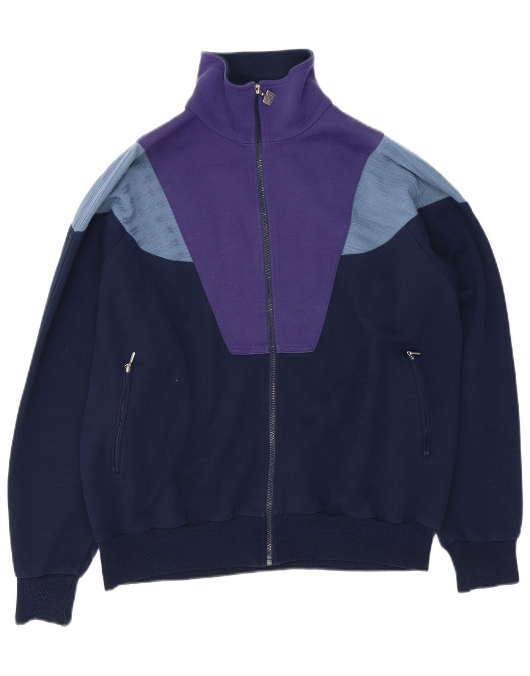 Trening pentru bărbați Vintage Top Jachetă mare, albastru bleumarin, color block
