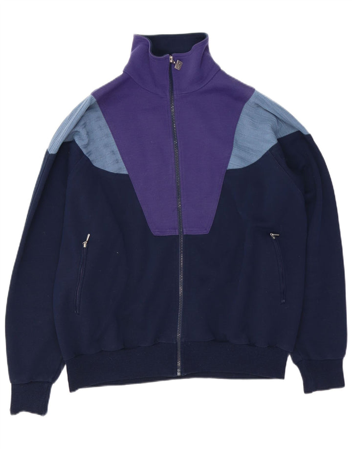 Trening pentru bărbați Vintage Top Jachetă mare, albastru bleumarin, color block