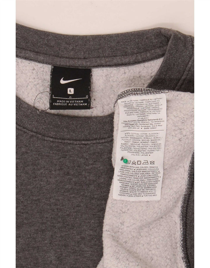 Pulover Nike pentru bărbați Eagles Graphic Pulover mare din bumbac gri