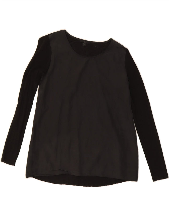 COS Womens Top Long Sleeve EU 34 XS Black Modal Vintage Cos and Second-Hand Cos from Messina Hembry 