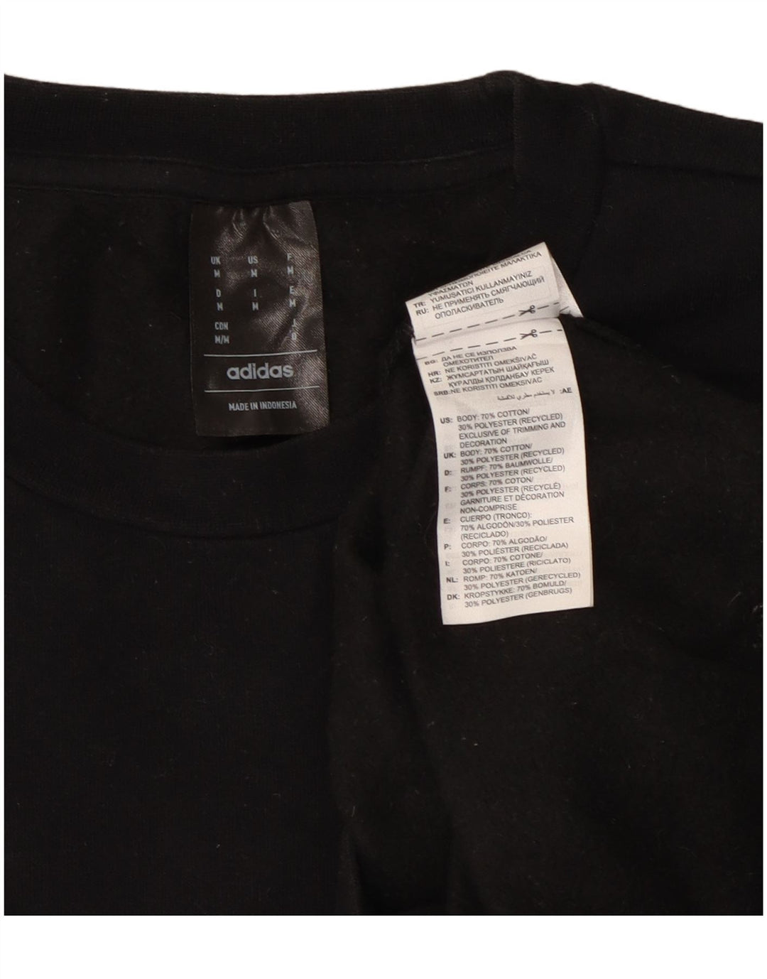 Pulover pentru bărbați ADIDAS, bumbac mediu negru