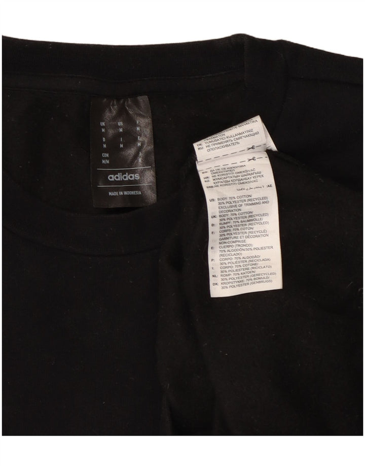 Pulover pentru bărbați ADIDAS, bumbac mediu negru