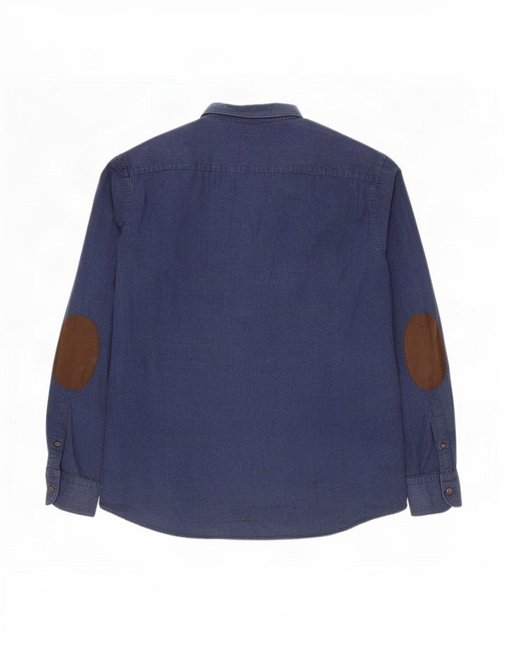 Cămașă Massimo Dutti pentru bărbați, mare, bleumarin, bumbac