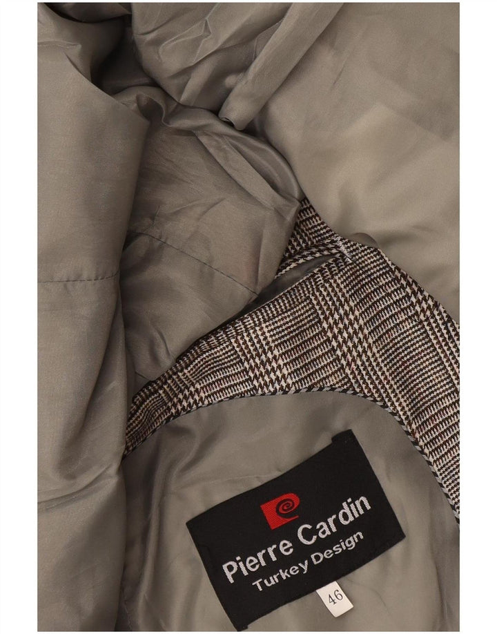 Jachetă blazer pentru bărbați Pierre Cardin cu 1 nasture EU 46 Picior de găină gri mic