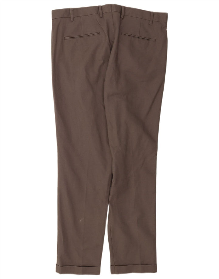 Marks & Spencer Pantaloni de costum slim pentru bărbați W36 L31 bumbac gri