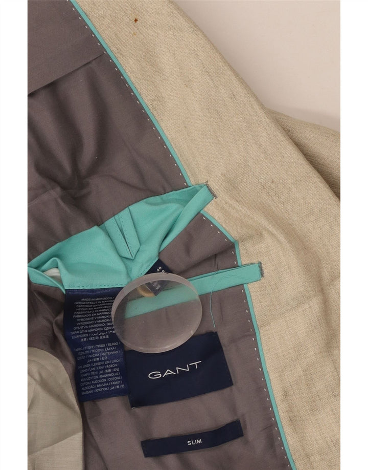 GANT Jachetă pentru bărbați subțire cu 2 nasturi, UK 38, in bej mediu
