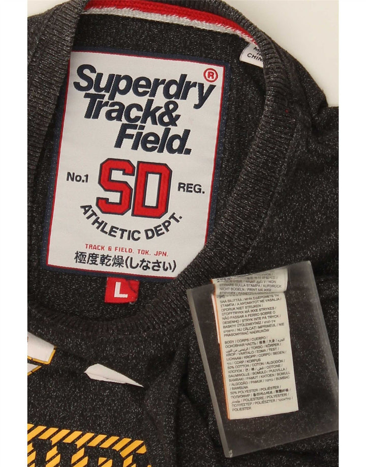 Tricou grafic pentru bărbați Superdry Top mare bumbac gri