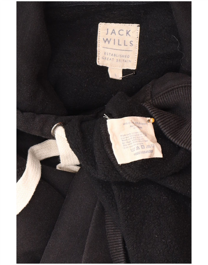 Pulover Jack Wills pentru bărbați, bumbac mare, negru
