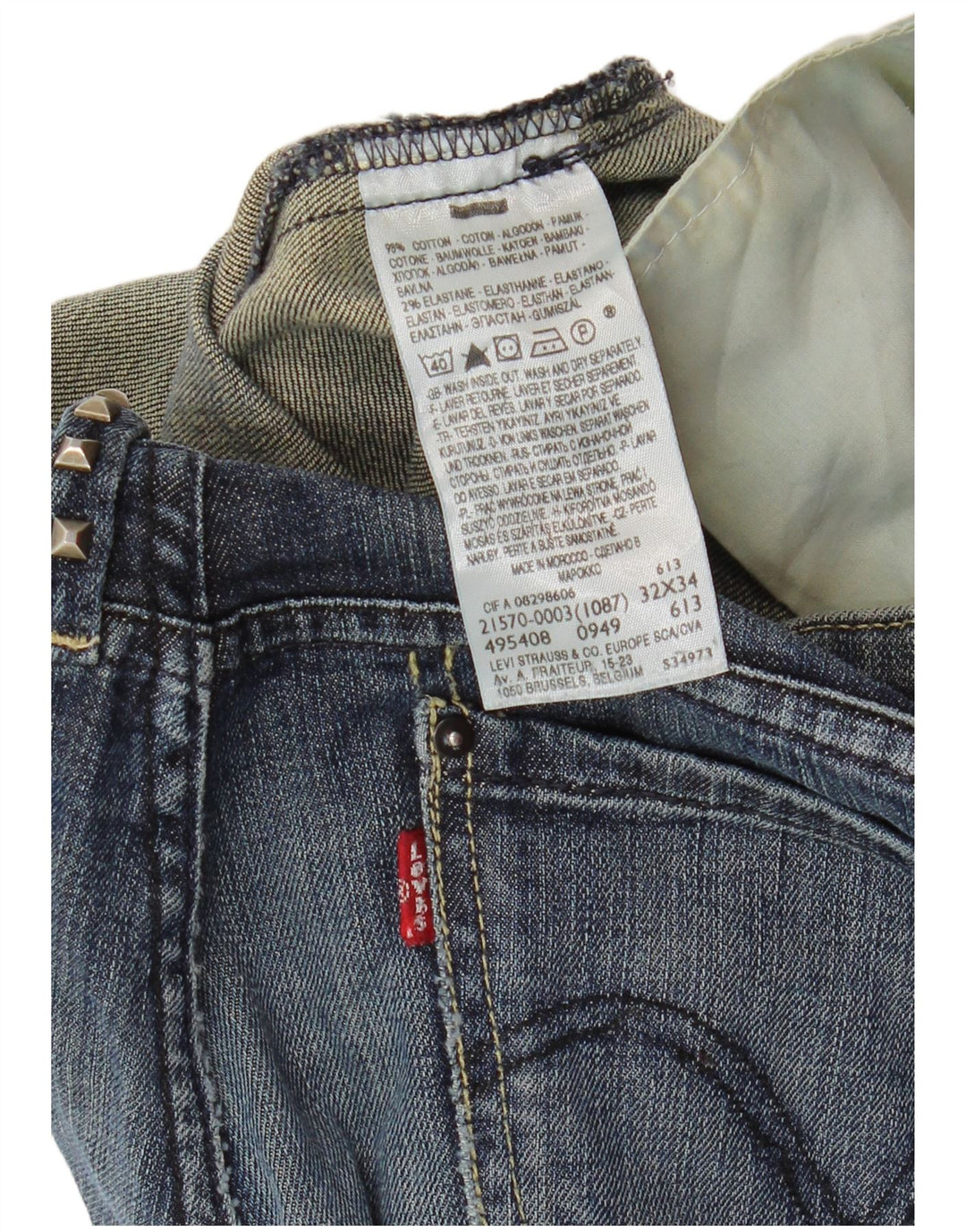 Blugi drepti pentru femei Levi's W32 L30 Bumbac albastru