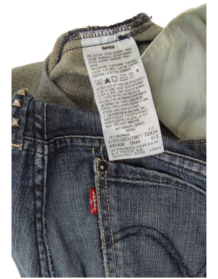 Blugi drepti pentru femei Levi's W32 L30 Bumbac albastru