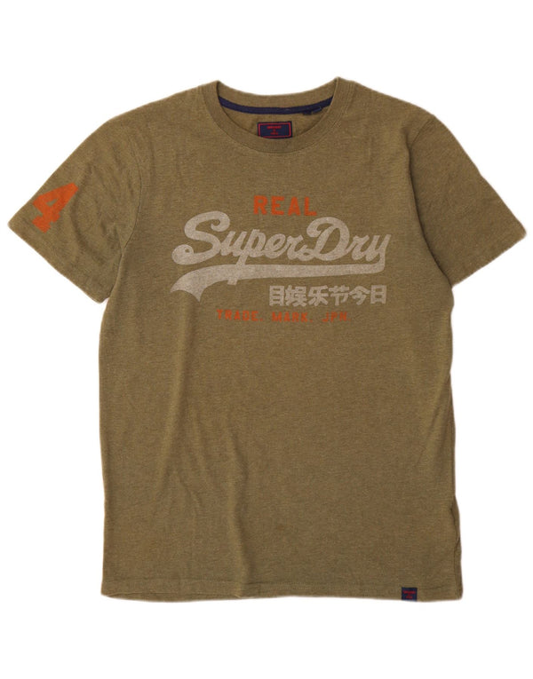 Tricou grafic pentru bărbați Superdry Top Medium Khaki Bumbac