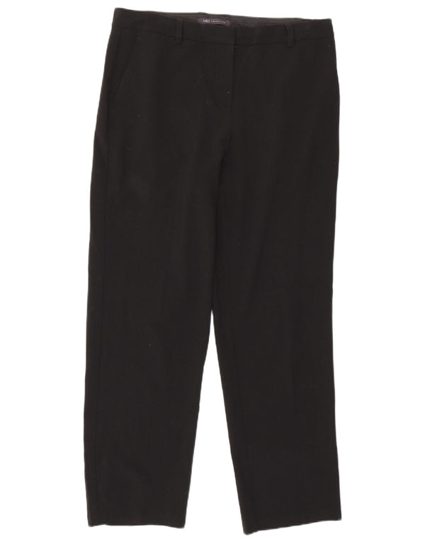 Pantaloni casual subțiri pentru femei Marks & Spencer UK 12 Medium W32 L28 Negru