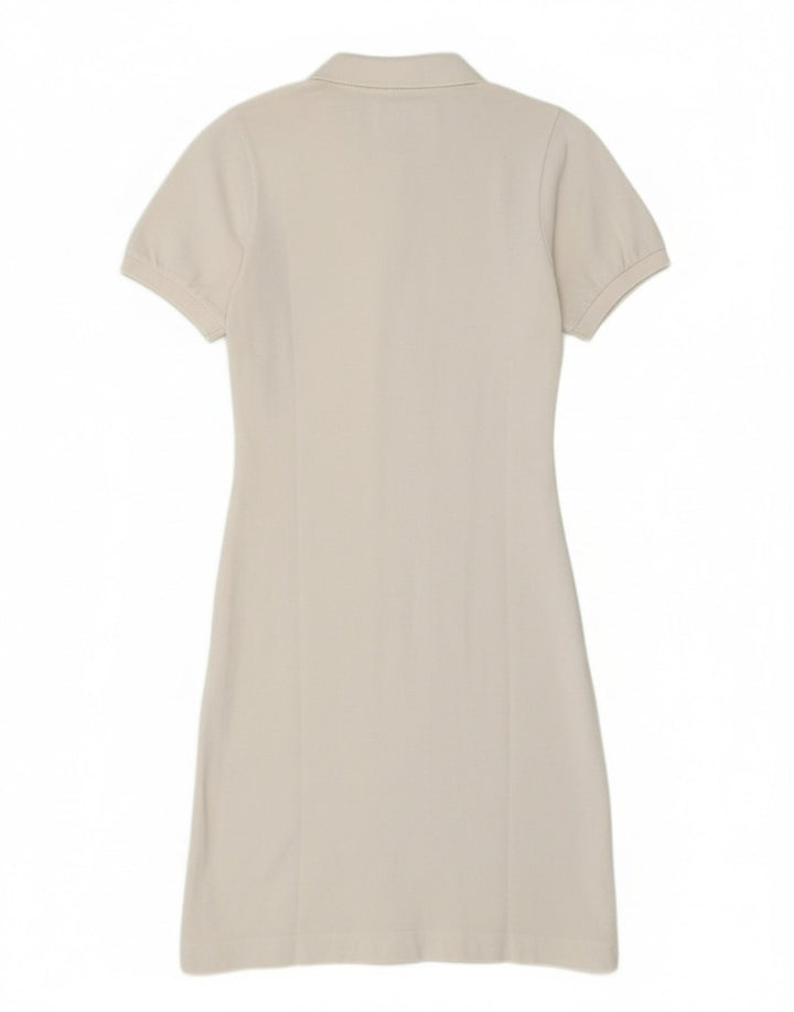 LACOSTE Womens Polo Dress Size 36 Small White Cotton