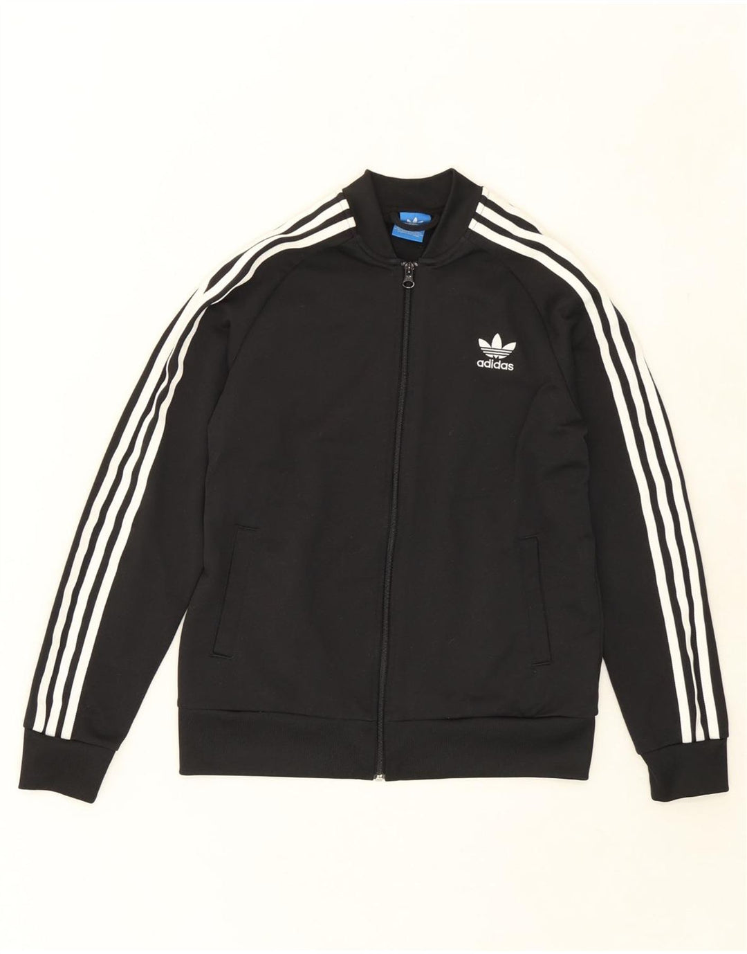 ADIDAS Boys Tracksuit Top Jacket 13-14 Years Black Polyester Vintage Adidas and Second-Hand Adidas from Messina Hembry 