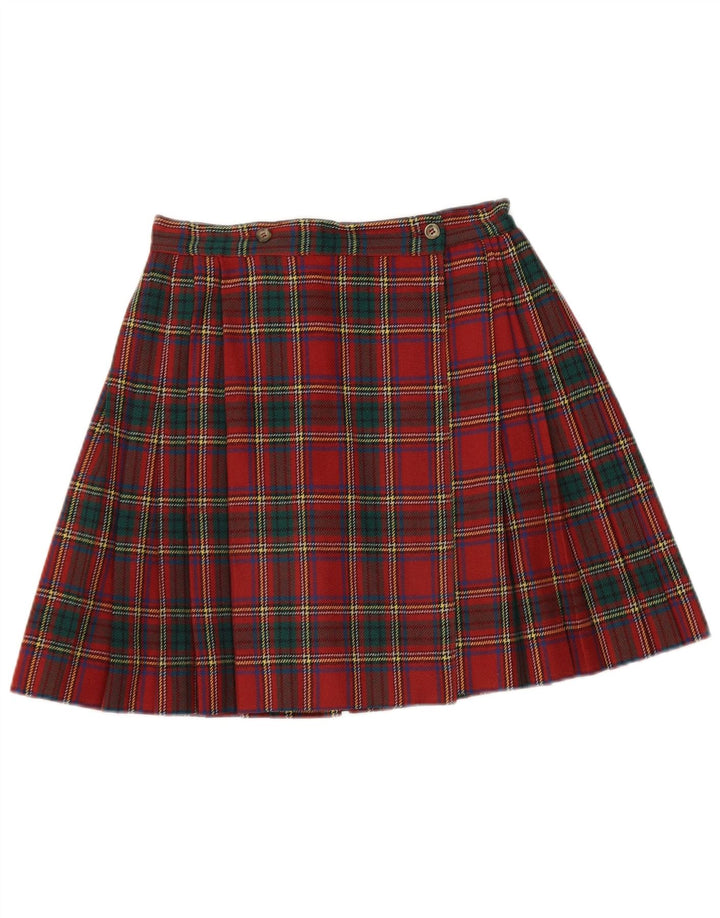 Fusta Mini Wrap pentru femei Nantucket Island IT 40 Small W26 Red Check Wool