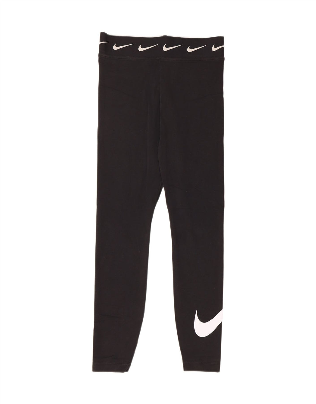 Leggings grafic NIKE pentru femei UK 12, bumbac mediu negru