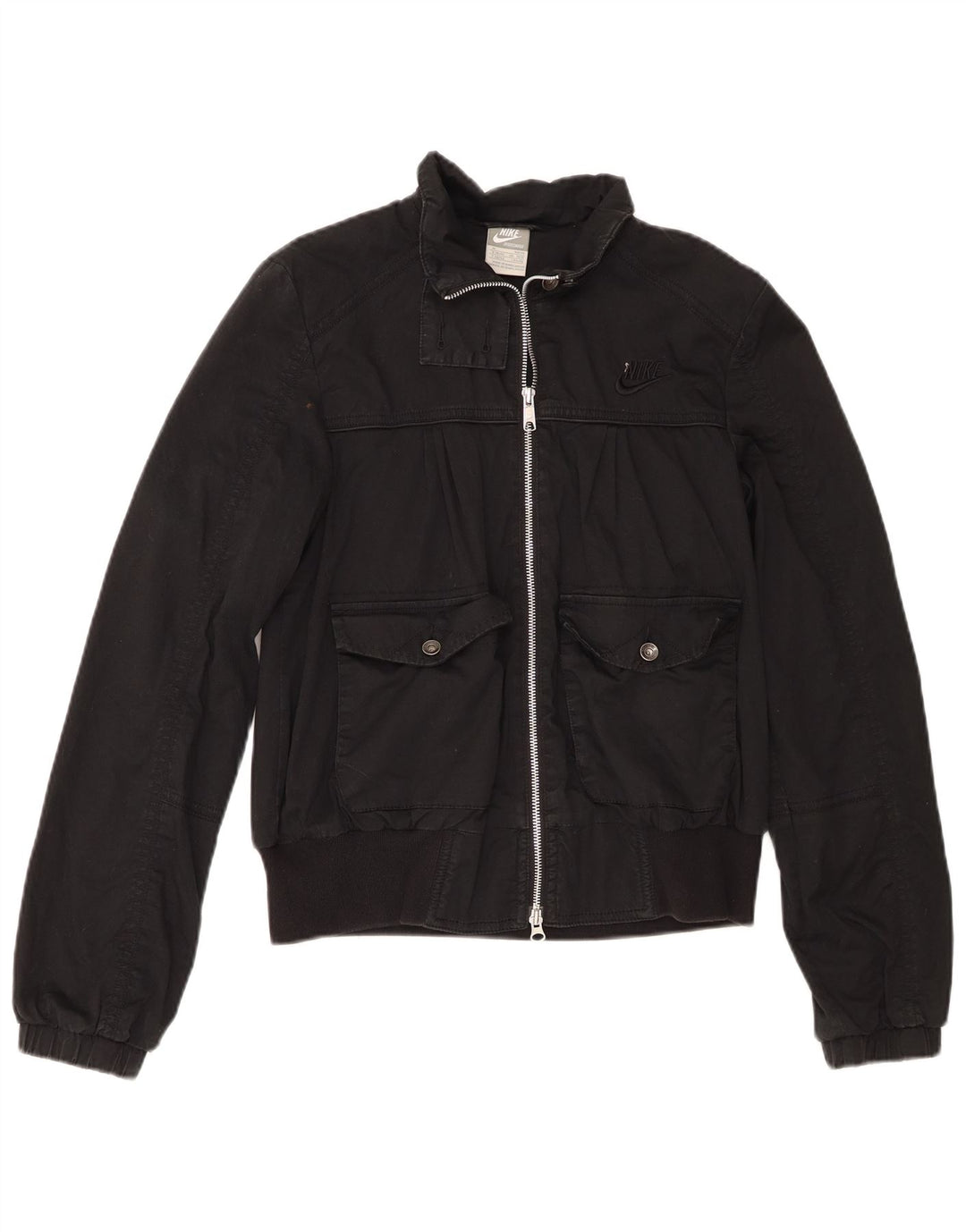 Jachetă bomber Nike pentru femei UK 10/12, bumbac mediu negru
