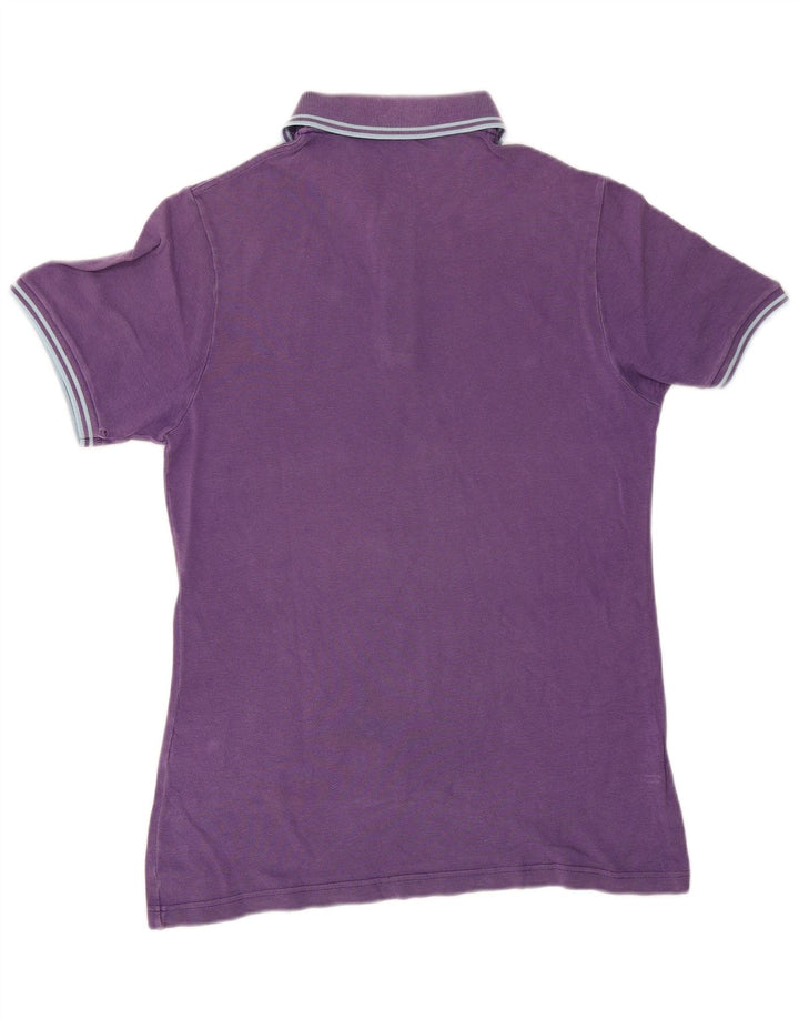 Tricou polo pentru bărbați FRED PERRY, bumbac cu dungi violet mediu