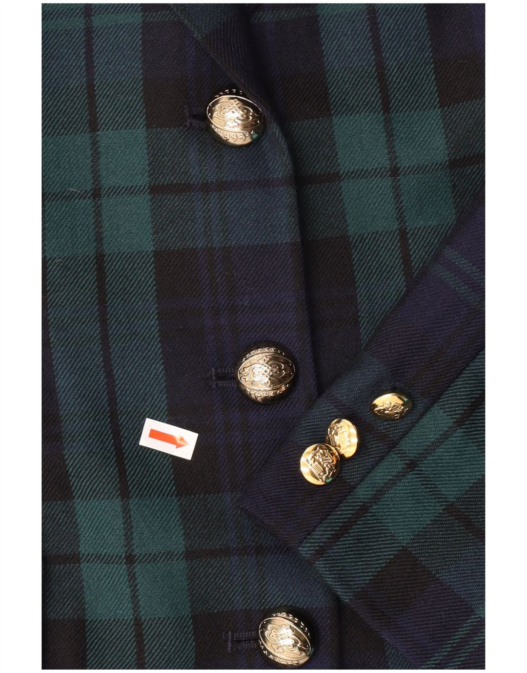 LUISA SPAGNOLI Jachetă Blazer Femei IT 46 Large Green Plaid Classic