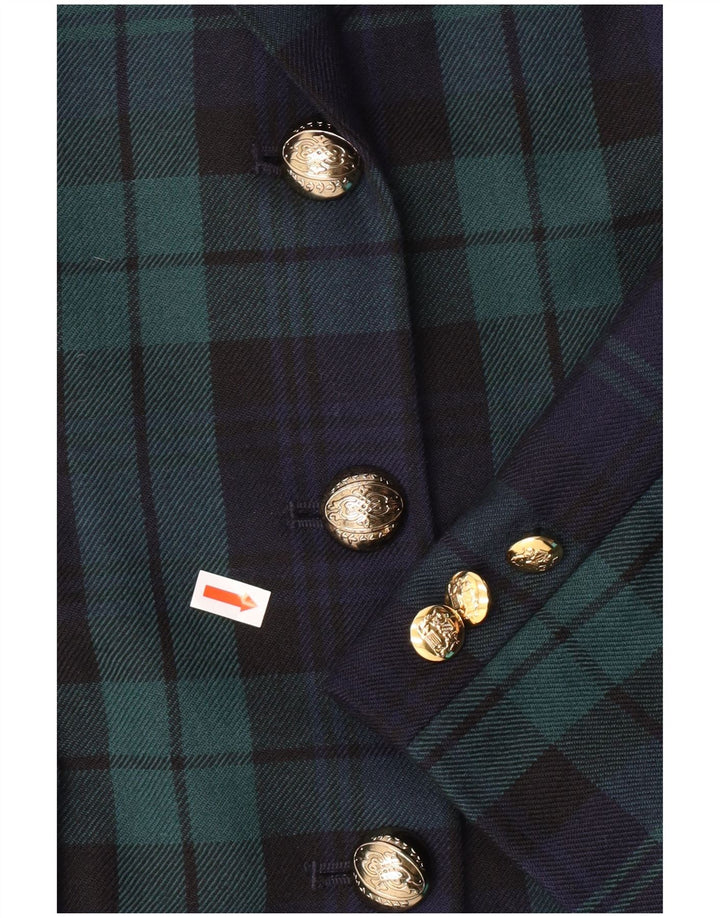 LUISA SPAGNOLI Jachetă Blazer Femei IT 46 Large Green Plaid Classic