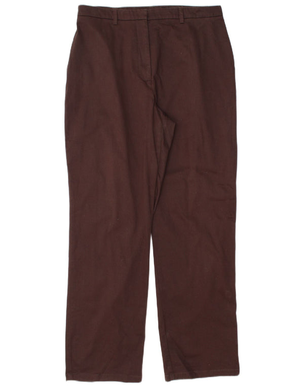 EDDIE BAUER Pantaloni chino drepți pentru femei US 12 Large W32 L30 Maro