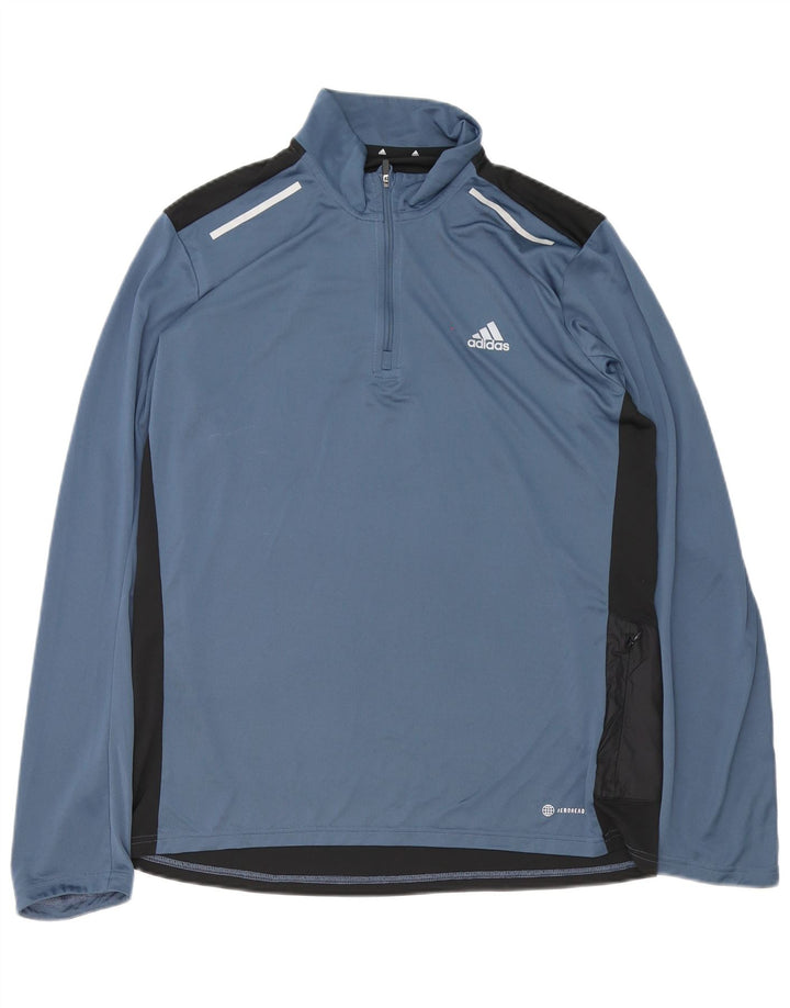 Trening pentru bărbați Aeroready Pullover Top mare, albastru bleumarin, color block
