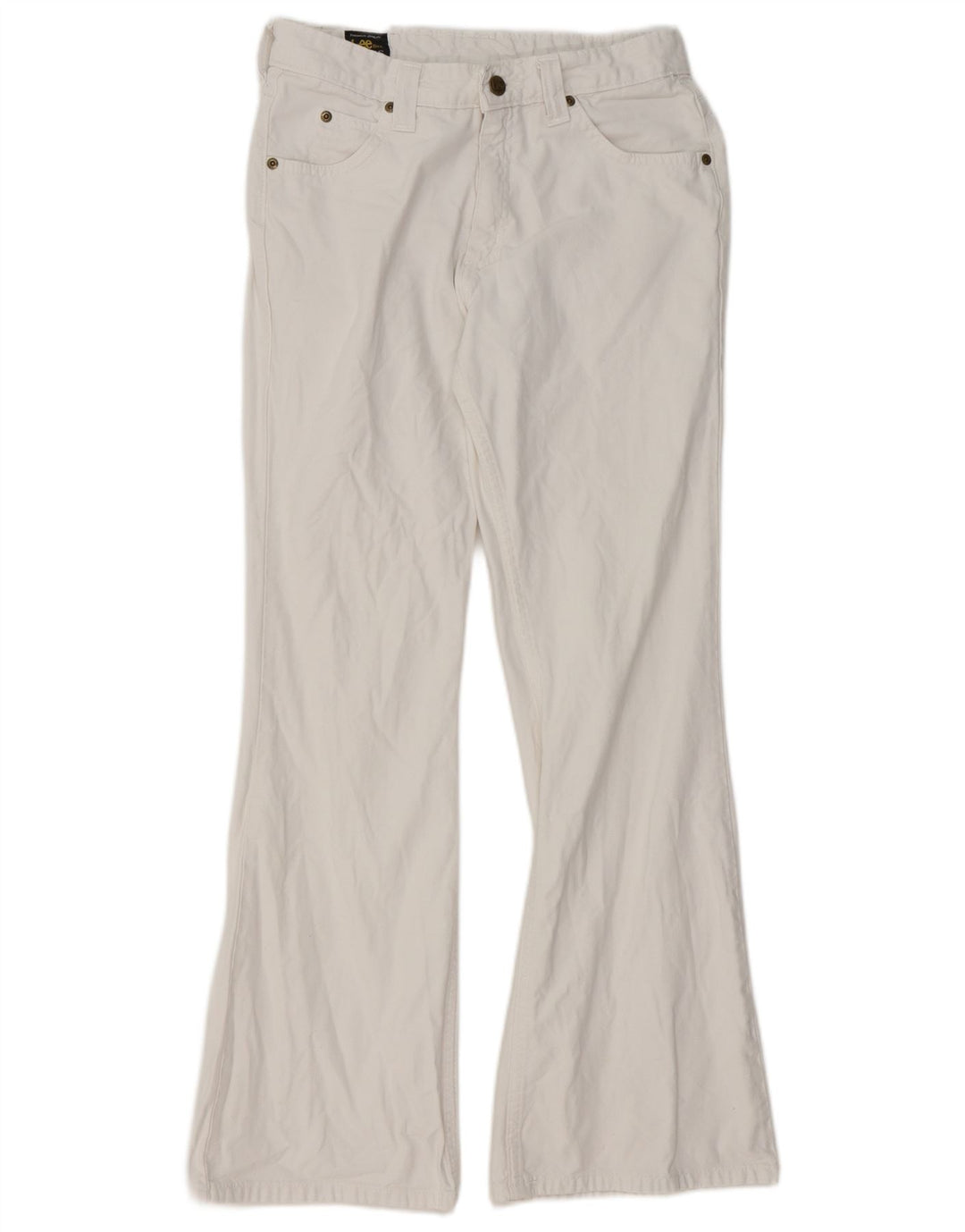 Blugi evazați pentru femei Lee US 12 Large W31 L29 Bumbac alb