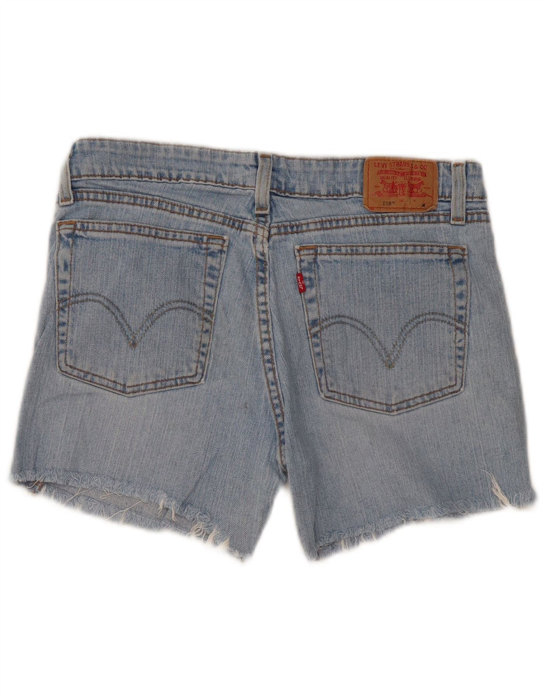 Pantaloni scurți Levi's 518 Super Low Denim pentru femei, mediu W32, bumbac albastru