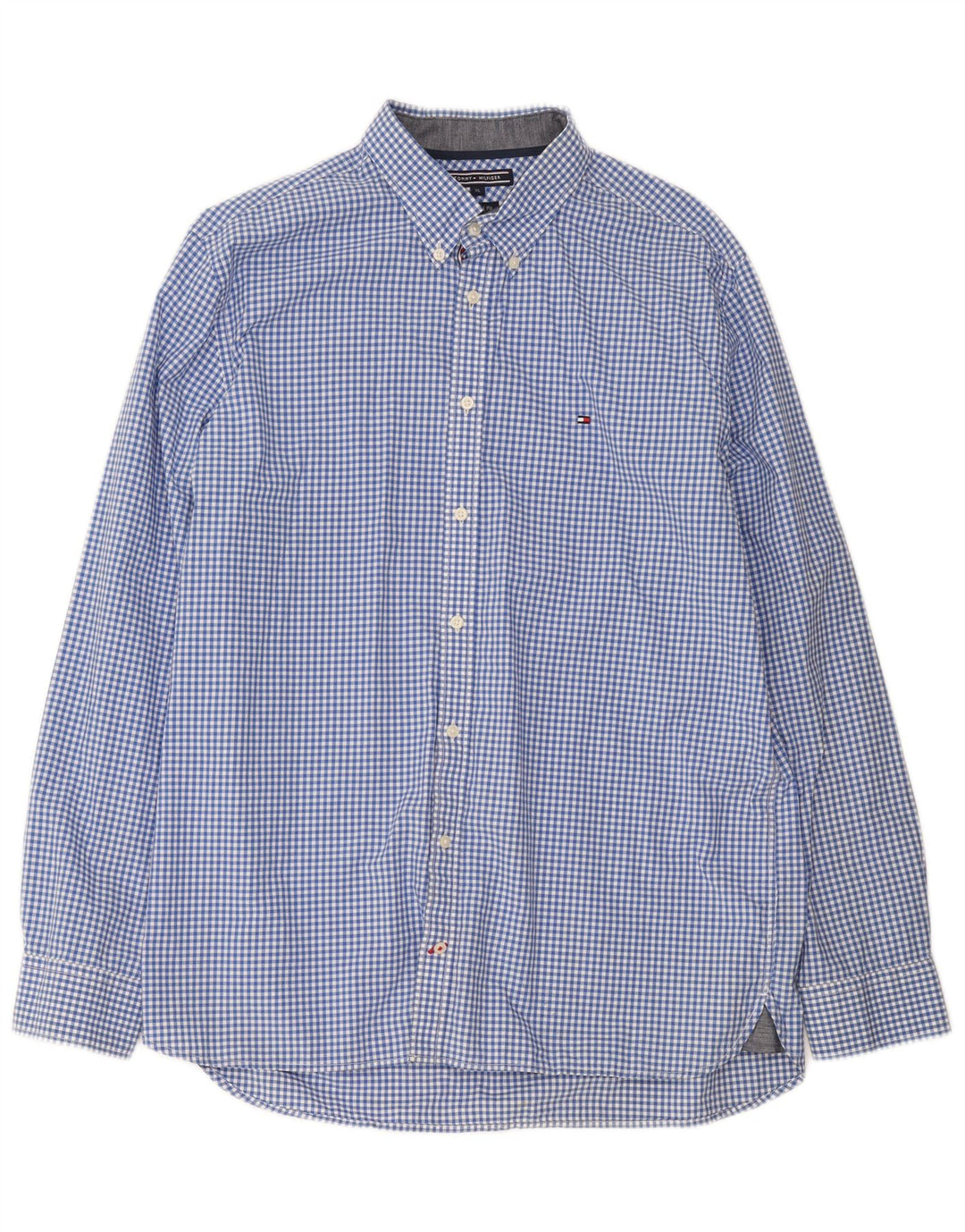 Cămașă pentru bărbați Tommy Hilfiger XL, albastru, bumbac vichy