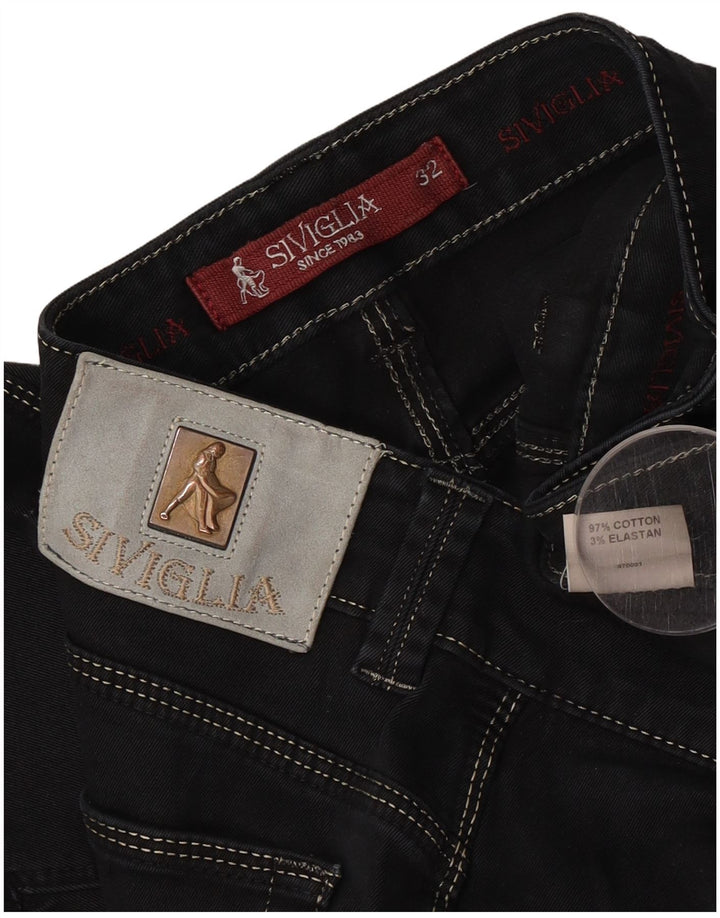 SIVIGLIA Blugi Slim Bărbați W32 L32 Bumbac Negru