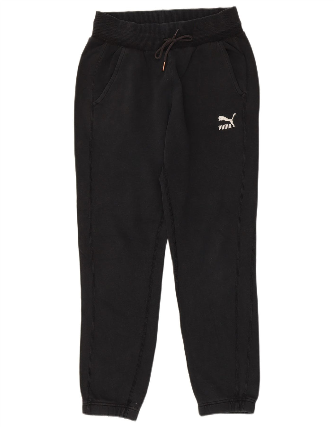 Pantaloni de trening PUMA pentru bărbați Joggeri mici din bumbac negru