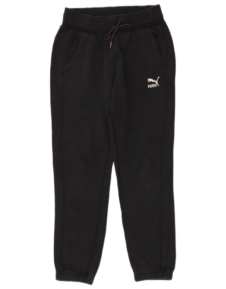 Pantaloni de trening PUMA pentru bărbați Joggeri mici din bumbac negru