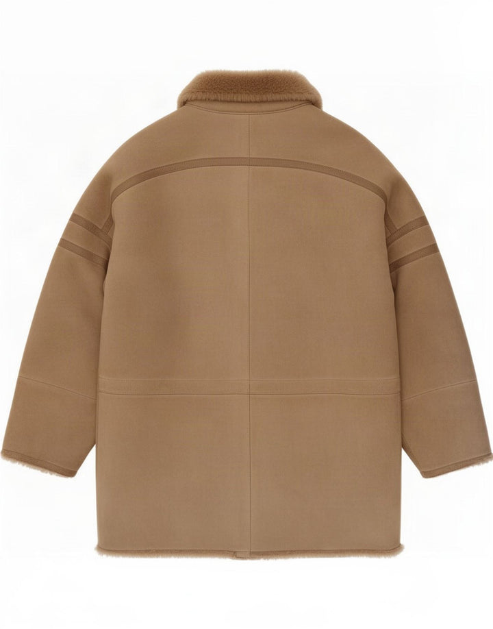 Jachetă vintage pentru bărbați din shearling IT 50 Large Brown Classic