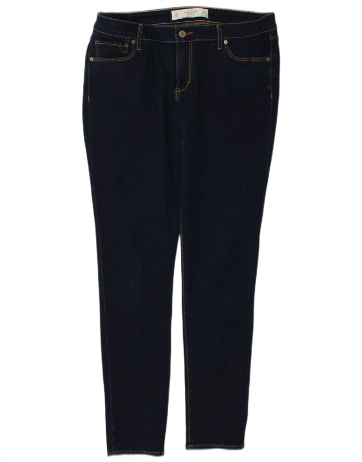 ABERCROMBIE & FITCH Blugi skinny pentru femei US 12 Large W31 L31 Bleumarin