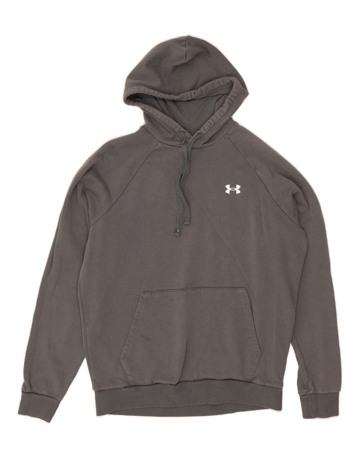 UNDER ARMOUR Mens Hoodie Jumper Medium Grey Cotton Vintage Under Armour and Second-Hand Under Armour from Messina Hembry 