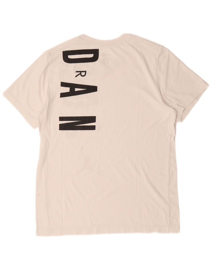 Tricou grafic Jordan pentru bărbați, cu croiala standard, top, mediu, alb, bumbac