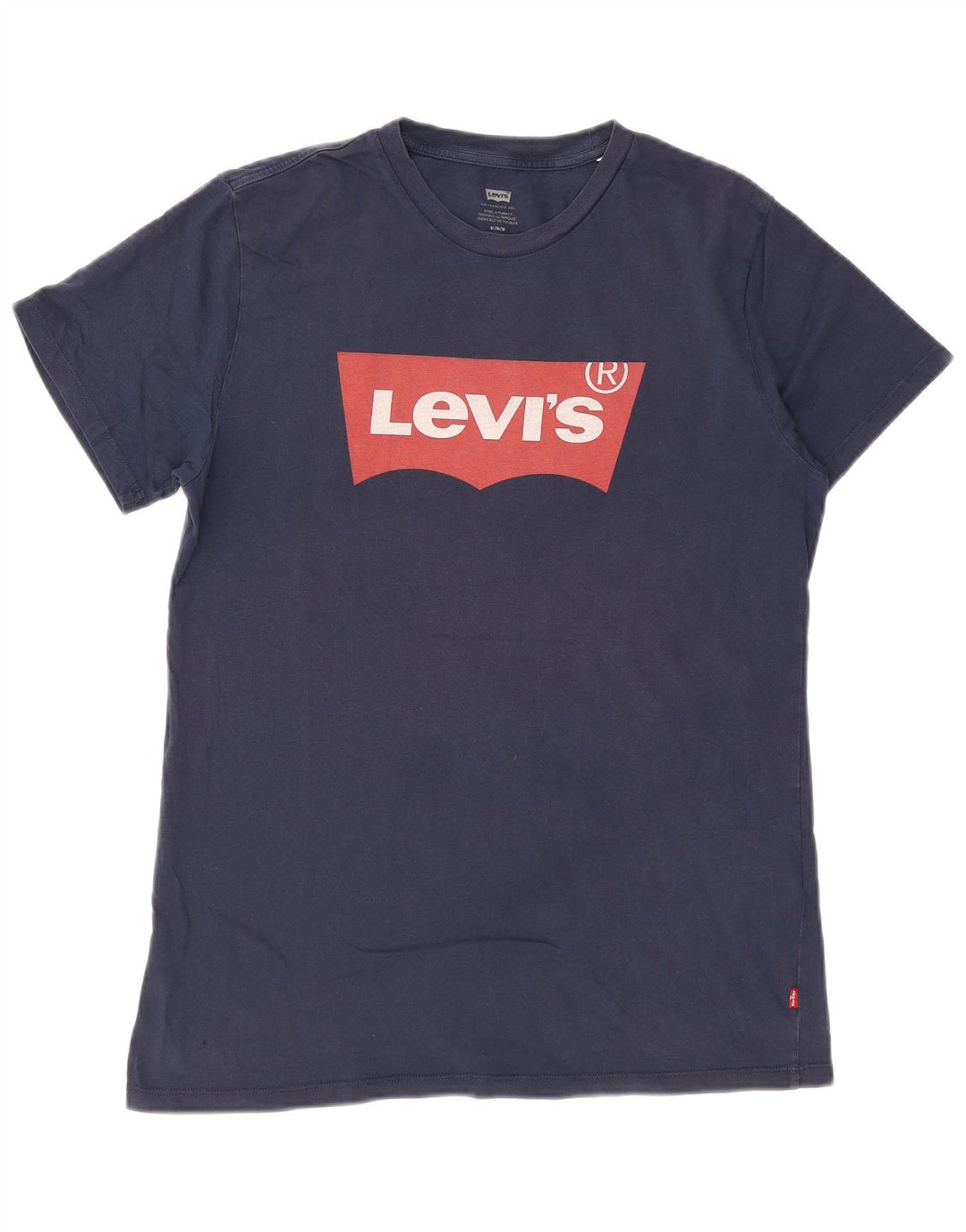 Tricou grafic pentru bărbați Levi's Top mediu din bumbac bleumarin