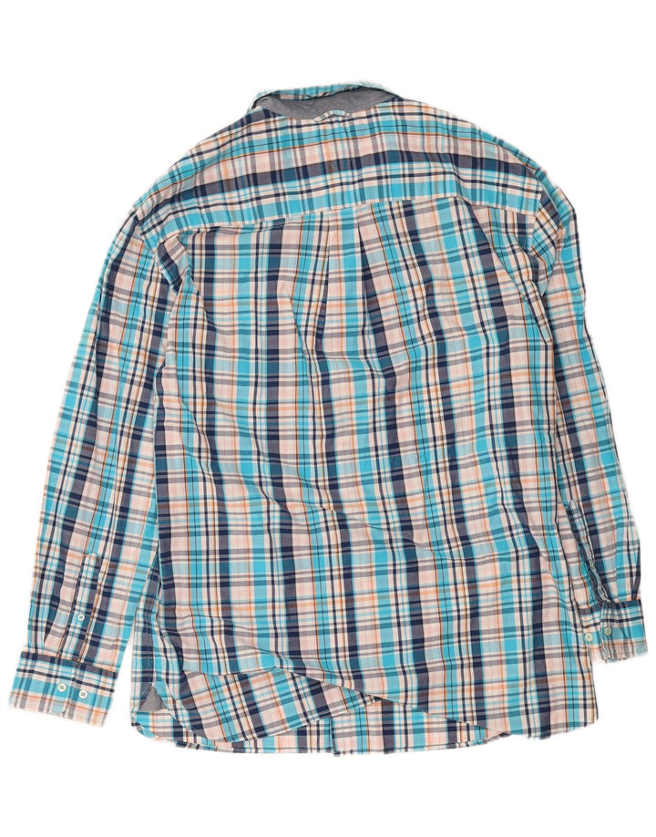 Cămașă înaltă Tommy Hilfiger pentru bărbați 2XL, bumbac cu carouri albastre