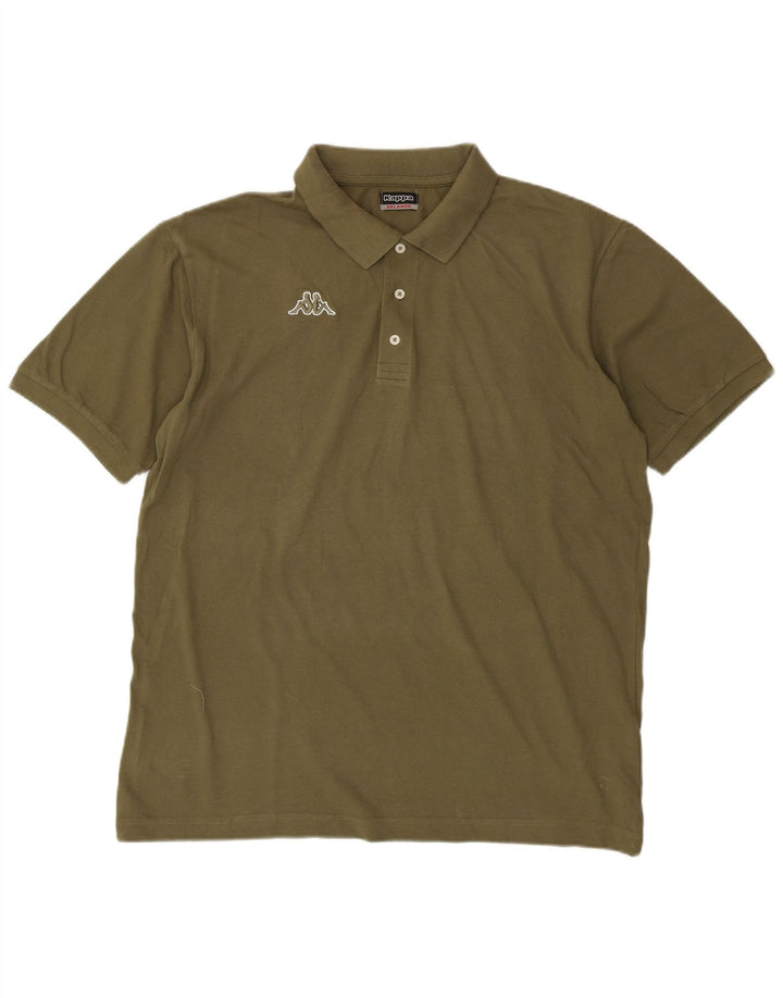 Cămașă polo pentru bărbați Kappa 2XL bumbac kaki